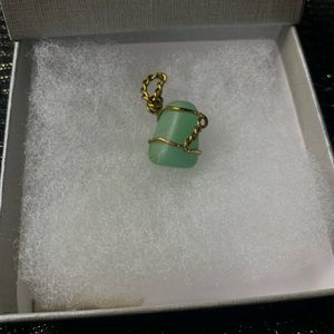 Wire wrapped Aventurine rock.